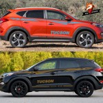 Car Styling Door Side Sport Garland Stickers Auto Body Decor Vinyl PVC Decal Car Accessories for Hyundai Tucson Captivating